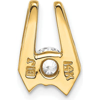 14K Yellow Gold Stone Slide Mounting for 4.5mm Stone, Fits 2mm Regular/3mm Fancy Omega by Oro Pregiato