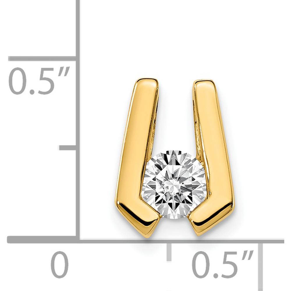 14K Yellow Gold Stone Slide Mounting for 4.5mm Stone, Fits 2mm Regular/3mm Fancy Omega by Oro Pregiato