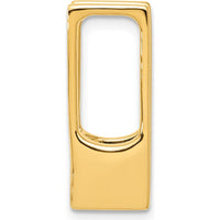 14K Yellow Gold Stone Slide Mounting for 7.5mm Stone - Fits up to 8mm Regular or 10mm Omega by Oro Pregiato