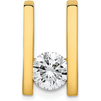 14K Yellow Gold Stone Slide Mounting for 7.5mm Stone - Fits up to 8mm Regular or 10mm Omega by Oro Pregiato