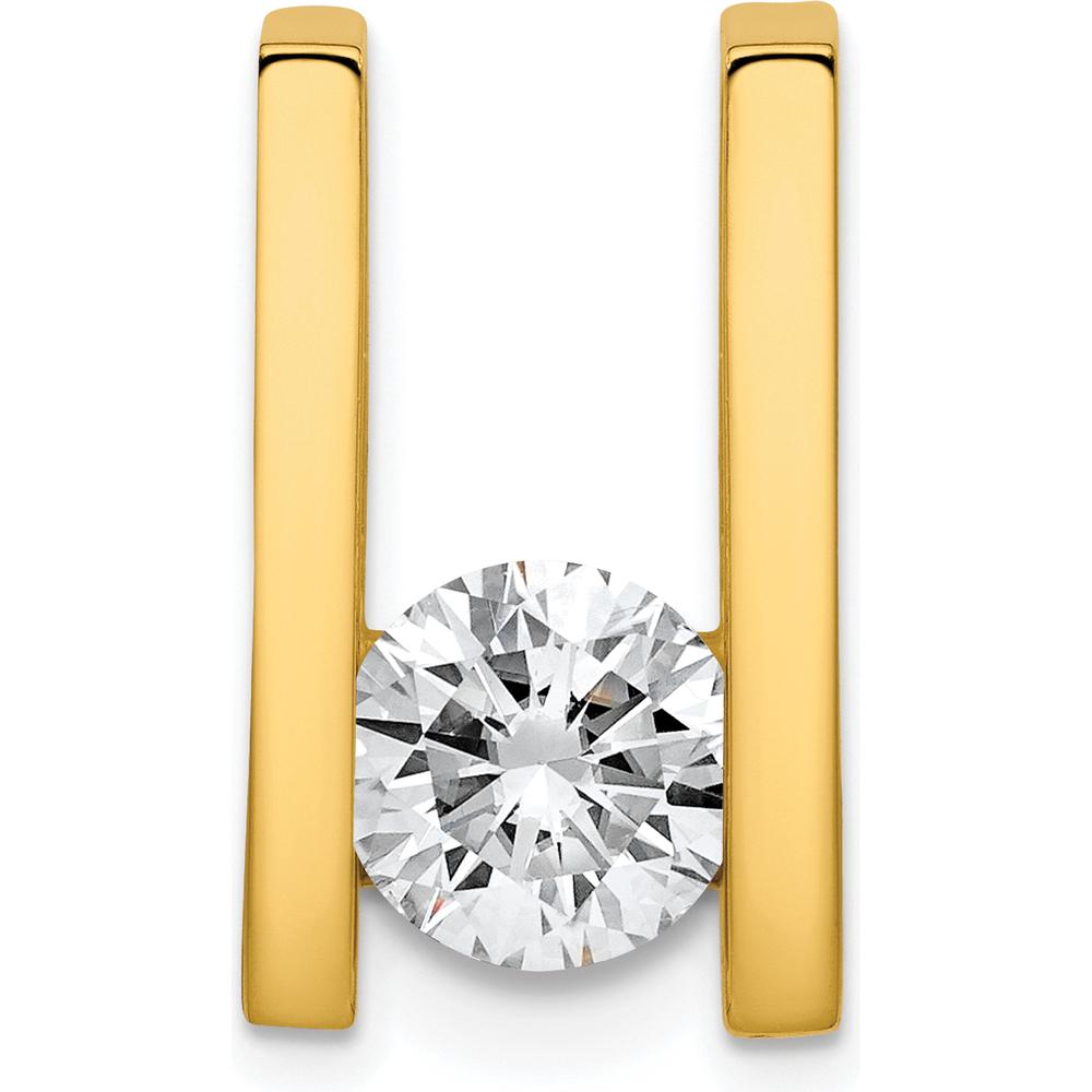 14K Yellow Gold Stone Slide Mounting for 7.5mm Stone - Fits up to 8mm Regular or 10mm Omega by Oro Pregiato