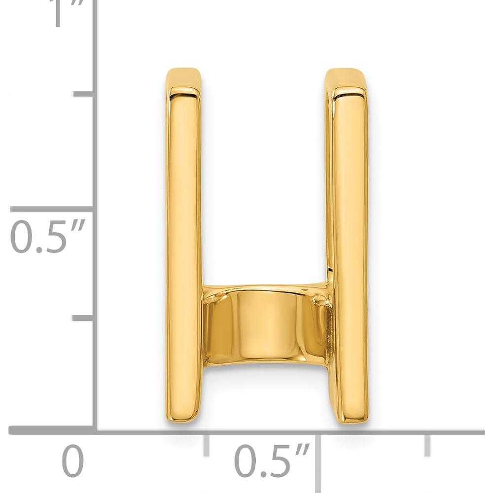 14K Yellow Gold Stone Slide Mounting for 7.5mm Stone - Fits up to 8mm Regular or 10mm Omega by Oro Pregiato