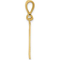 14K Yellow Gold Strength Symbol Pendant with Textured Finish - 29mm by Oro Pregiato