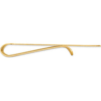 14K Yellow Gold Sunburst Design Engravable Men's Money Clip - Solid Polished Finish, 52mm Length by Oro Pregiato