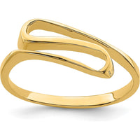 14K Yellow Gold Swirl Fashion Ring - Tapered Band Design by Oro Pregiato
