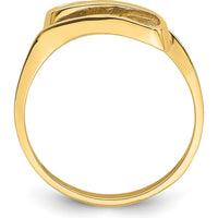 14K Yellow Gold Swirl Fashion Ring - Tapered Band Design by Oro Pregiato