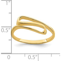 14K Yellow Gold Swirl Fashion Ring - Tapered Band Design by Oro Pregiato