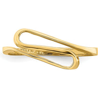 14K Yellow Gold Swirl Fashion Ring - Tapered Band Design by Oro Pregiato