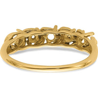 14K Yellow Gold Tapered Band Ring Mounting - Polished Finish by Monteluci Fine Jewelry