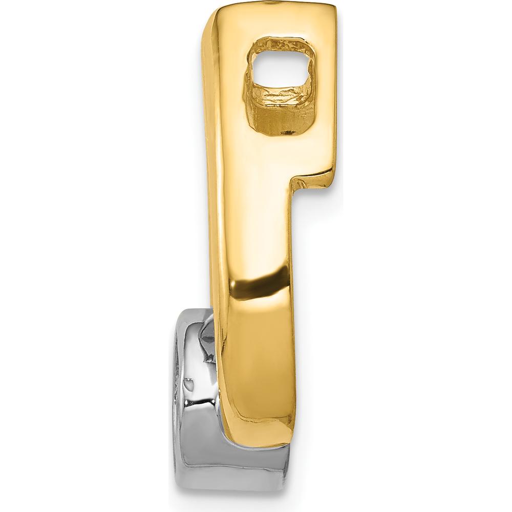 14K Yellow Gold Teardrop Pendant Slide Mounting for 5.8mm Round Stone by Oro Pregiato