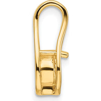 14K Yellow Gold Teardrop Slide Mounting for 4.7mm Round Stone - Fits 3mm Regular/6mm Fancy Omega by Oro Pregiato