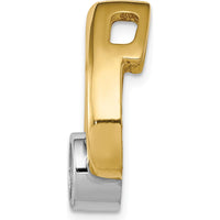 14K Yellow Gold Teardrop Slide Pendant Mounting for 5mm Stone - Polished Finish by Oro Pregiato