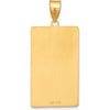 14K Yellow Gold Temperance Tarot Card Pendant with Engraved Angel - 36mm Length by Oro Pregiato
