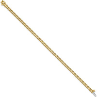 14K Yellow Gold Tennis Bracelet Mounting for 2.86 Carat Round Diamonds with Prong Setting - 7" Length by Monteluci Fine Jewelry