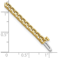 14K Yellow Gold Tennis Bracelet Mounting for 2.86 Carat Round Diamonds with Prong Setting - 7" Length by Monteluci Fine Jewelry