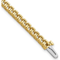 14K Yellow Gold Tennis Bracelet Mounting for 4.1 Carat Round Diamonds - 7" Length by Monteluci Fine Jewelry