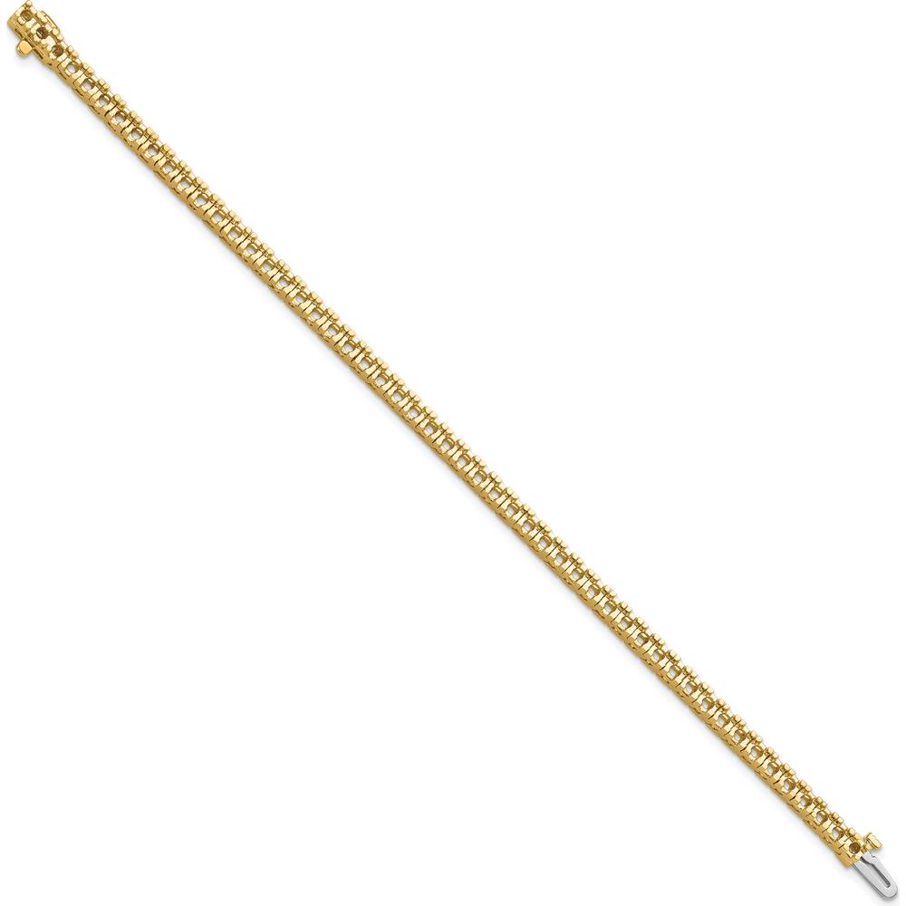 14K Yellow Gold Tennis Bracelet Mounting for 4.1 Carat Round Diamonds - 7" Length by Monteluci Fine Jewelry