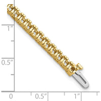 14K Yellow Gold Tennis Bracelet Mounting for 4.1 Carat Round Diamonds - 7" Length by Monteluci Fine Jewelry