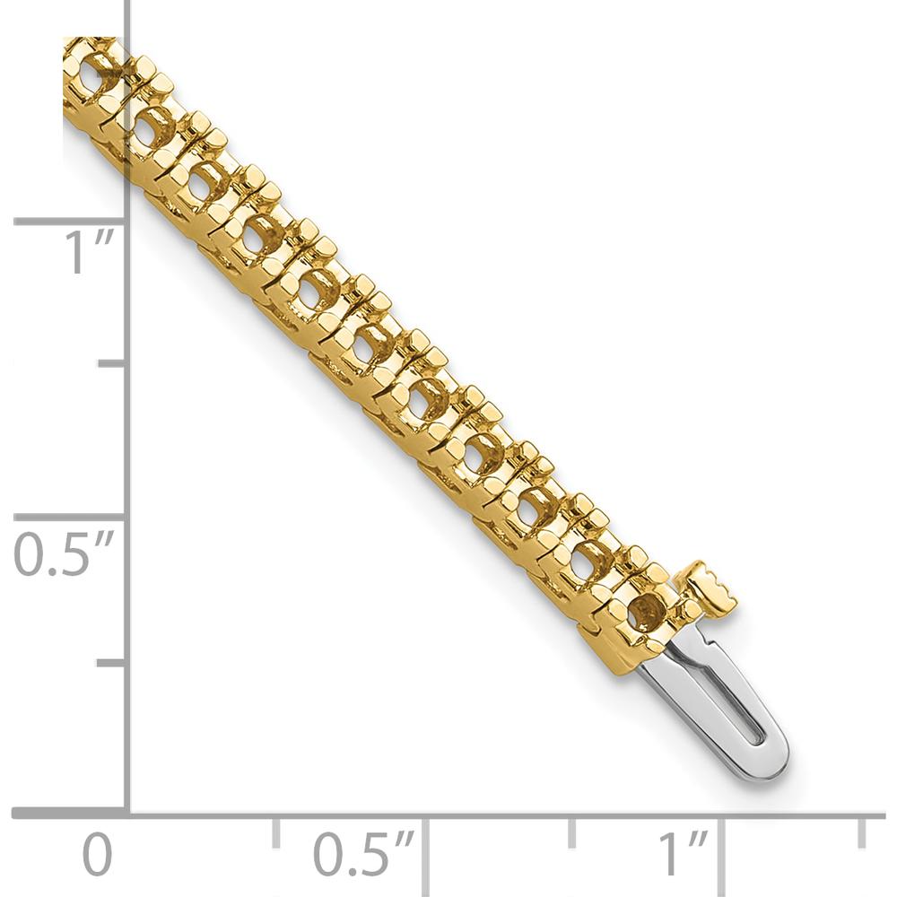 14K Yellow Gold Tennis Bracelet Mounting for 4.1 Carat Round Diamonds - 7" Length by Monteluci Fine Jewelry