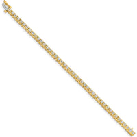 14K Yellow Gold Tennis Bracelet with 1.75 Carat Total Round Diamonds - 44 Stones, 7" Length by Monteluci Fine Jewelry