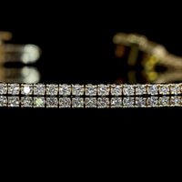 14K Yellow Gold Tennis Bracelet with 112 Prong Set Round Lab Diamonds - 0.98 Carats Total Diamond Weight E-F VS - Covaloro Fine Jewelry