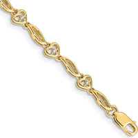 14K Yellow Gold Tennis Bracelet with 14 Round Diamonds - 0.11 Carats Total Diamond Weight by Monteluci Fine Jewelry