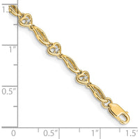 14K Yellow Gold Tennis Bracelet with 14 Round Diamonds - 0.11 Carats Total Diamond Weight by Monteluci Fine Jewelry