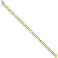 14K Yellow Gold Tennis Bracelet with 15 Round Diamonds - 2.1 Carat Total Diamond Weight by Monteluci Fine Jewelry