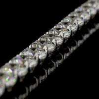 14K Yellow Gold Tennis Bracelet with 28 Prong-Set Round Cut Lab Diamonds - 19.90 Total Carat Weight, E-F Color, VS1 Clarity - Covaloro Fine Jewelry