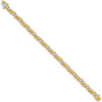 14K Yellow Gold Tennis Bracelet with 28 Round Diamonds - 2.88 Carat Total Diamond Weight by Monteluci Fine Jewelry