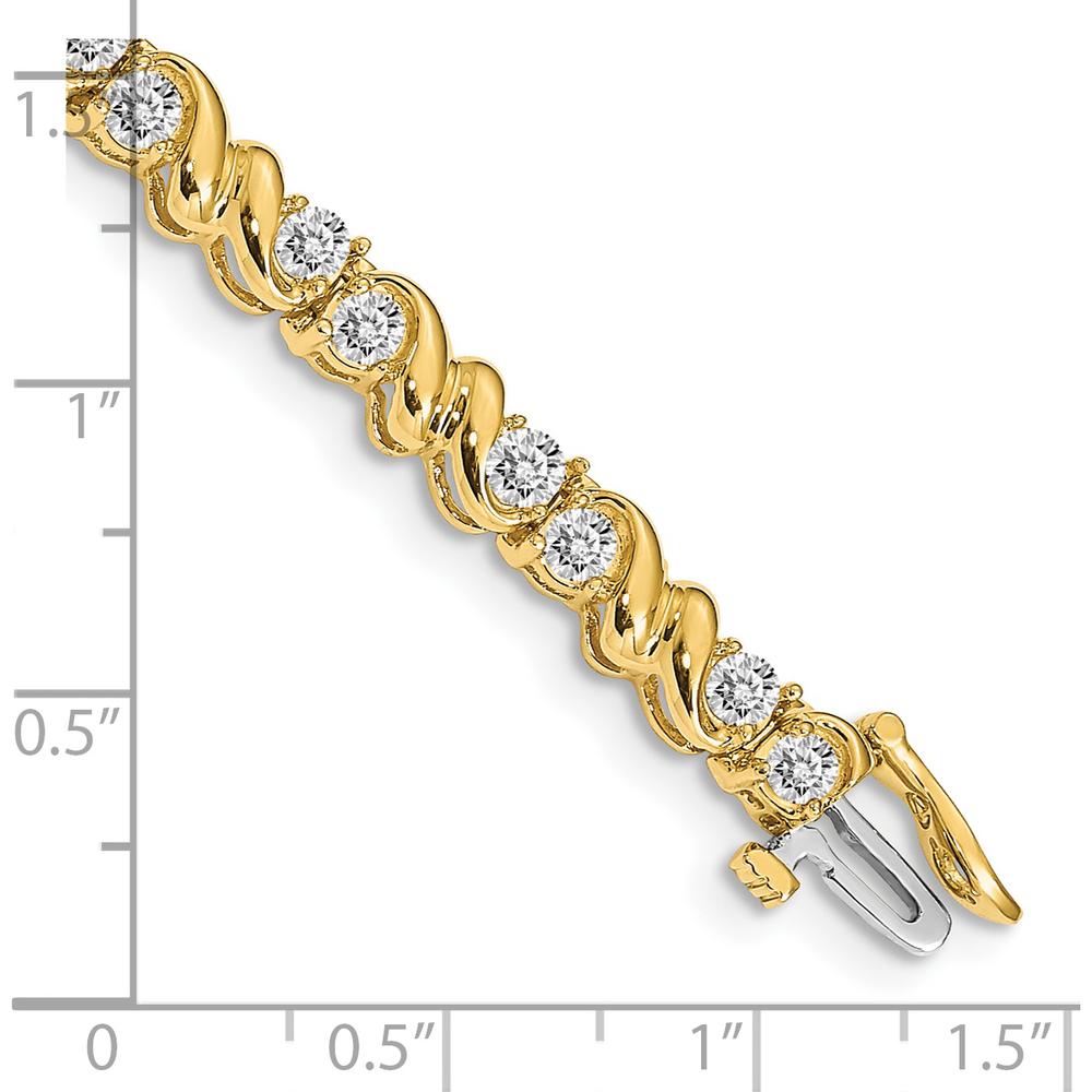 14K Yellow Gold Tennis Bracelet with 28 Round Diamonds - 2.88 Carat Total Diamond Weight by Monteluci Fine Jewelry