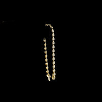 14K Yellow Gold Tennis Bracelet with 29 East-West Bezel Set Pear Shape Lab Grown Diamonds - 4.59 Carat Total Weight - Covaloro Fine Jewelry