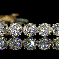 14K Yellow Gold Tennis Bracelet with 34 Prong-Set Round Lab Diamonds - 17.53 Carats Total Weight, E-F Color, VS1 Clarity - Covaloro Fine Jewelry