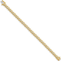 14K Yellow Gold Tennis Bracelet with 38 Round Diamonds - 3.0mm Each Diamond, 7" Length by Monteluci Fine Jewelry
