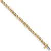 14K Yellow Gold Tennis Bracelet with 44 Round Diamonds - 2.25mm Each, 7" Length by Monteluci Fine Jewelry