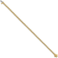 14K Yellow Gold Tennis Bracelet with 44 Round Diamonds - 2.25mm Each, 7" Length by Monteluci Fine Jewelry