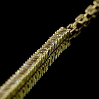 14K Yellow Gold Tennis Bracelet with 46 North-South Baguette Lab Diamonds - 1.50 Carat Total Weight E-F VS Clarity - Covaloro Fine Jewelry