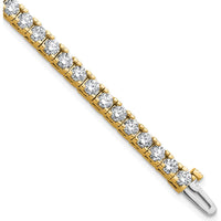 14K Yellow Gold Tennis Bracelet with 46 Round Diamonds - 6.44 Carat Total Diamond Weight by Monteluci Fine Jewelry