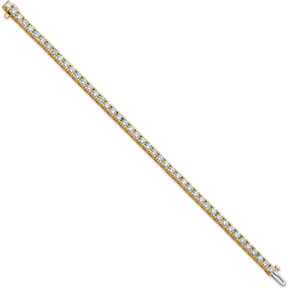 14K Yellow Gold Tennis Bracelet with 46 Round Diamonds - 6.44 Carat Total Diamond Weight by Monteluci Fine Jewelry