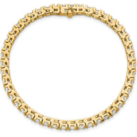 14K Yellow Gold Tennis Bracelet with 46 Round Diamonds - 6.44 Carat Total Diamond Weight by Monteluci Fine Jewelry