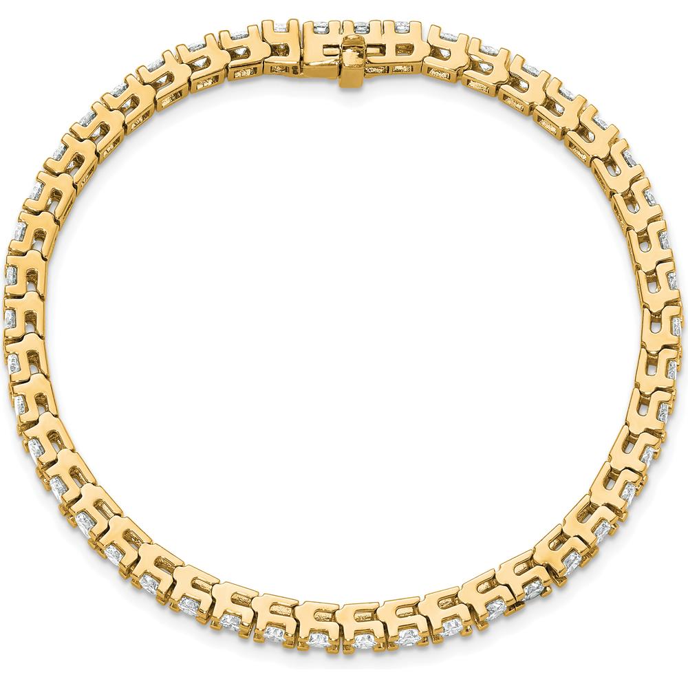 14K Yellow Gold Tennis Bracelet with 46 Round Diamonds - 6.44 Carat Total Diamond Weight by Monteluci Fine Jewelry
