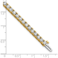 14K Yellow Gold Tennis Bracelet with 46 Round Diamonds - 6.44 Carat Total Diamond Weight by Monteluci Fine Jewelry