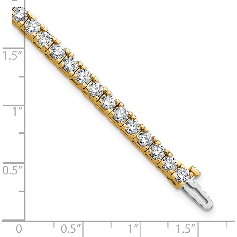 14K Yellow Gold Tennis Bracelet with 46 Round Diamonds - 6.44 Carat Total Diamond Weight by Monteluci Fine Jewelry