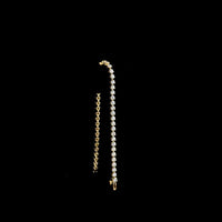 14K Yellow Gold Tennis Bracelet with 50 Prong Set Round Lab Diamonds - 5.18 Carat Total Weight E-F Color VS Clarity - Covaloro Fine Jewelry