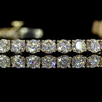 14K Yellow Gold Tennis Bracelet with 54 Prong-Set Round Lab Diamonds - 5.36 Total Carat Weight, E-F Color VS2 Clarity - Covaloro Fine Jewelry