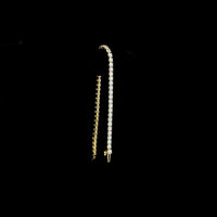 14K Yellow Gold Tennis Bracelet with 54 Prong-Set Round Lab Diamonds - 5.36 Total Carat Weight, E-F Color VS2 Clarity - Covaloro Fine Jewelry