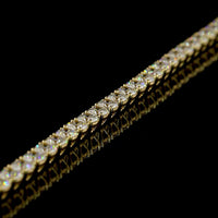14K Yellow Gold Tennis Bracelet with 55 Round Brilliant Cut Lab Diamonds - 6.24 Carats Total Diamond Weight - Covaloro Fine Jewelry