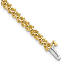 14K Yellow Gold Tennis Bracelet with 58 Round Prong Set Diamonds - 2.3mm Each, 7" Length by Monteluci Fine Jewelry