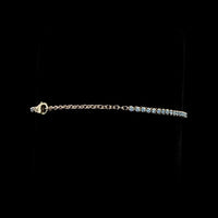 14K Yellow Gold Tennis Bracelet with 60 Round Cut Fancy Vivid Blue Lab Diamonds - 0.93 Carat Total Weight - Covaloro Fine Jewelry