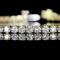 14K Yellow Gold Tennis Bracelet with 67 Round Brilliant Cut Lab Diamonds - 3.89 Carat Total Weight, E-F Color VS Clarity - Covaloro Fine Jewelry
